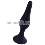 Анальная пробка Boss Series Silicone Purple Plug Medium, черная - Фото №1