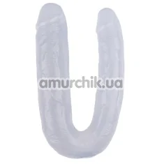 Двокінцевий фалоімітатор Hi - Rubber Born To Create Pleasure 17.7, білий - Фото №1