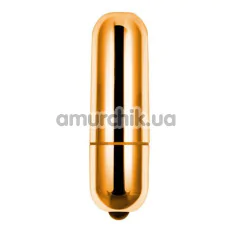 Кліторальний вібратор X-Basic Bullet Mini, золотий - Фото №1