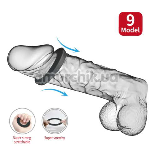 Ерекційне кільце Crazy Bull Super Soft Silicone Brodan, чорне