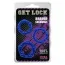 Набор из 3 эрекционных колец Get Lock Beaded Cockrings, синий - Фото №3