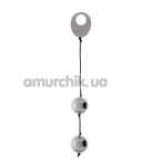 Вагінальні кульки Domino Metallic Balls, срібні - Фото №1