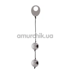 Вагинальные шарики Domino Metallic Balls, серебряные - Фото №1