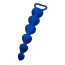 Анальная цепочка Loveshop Silicone Heart Anal Beads М, синяя - Фото №1