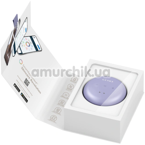 Ультразвуковий масажер для обличчя та тіла Geske Sonic Cool & Warm Face and Body Massager 9 in 1, бузковий