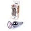 Анальна пробка з рожевим кристалом Boss Series Exclusivity Jewellery Dark Silver Plug, срібна - Фото №8