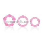 Набір ерекційних кілець Silicone Island Rings рожевий, 3 шт - Фото №1