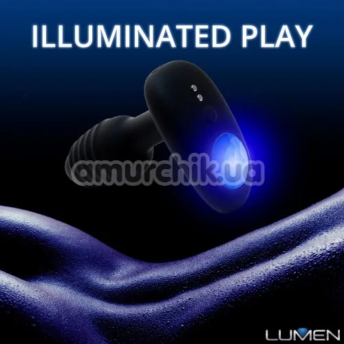 Інтерактивна анальна пробка з вібрацією OhMiBod Lumen, чорна
