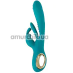 Вибратор Sweet Smile Rabbit Vibrator With Thrust Function And G-Spot Stimulation, бирюзовый - Фото №1
