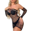 Платье Star Night Strapless Net Mini Dress, черное - Фото №3