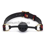 Кляп Liebe Seele Victorian Garden Breathable Silicone Ball Gag, червоно-чорний - Фото №1