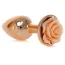 Анальная пробка с оранжевой розочкой Exclusivity Jewellery Red Gold Rose Plug, золотая - Фото №1