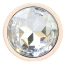 Анальная пробка с прозрачным кристаллом Exclusivity Jewellery Pearl Gold Plug S, золотая - Фото №2