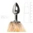 Анальная пробка с лисьим хвостиком Easy Toys Fox Tail Plug S, серебряная - Фото №4