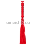 Флоггер DS Fetish Flogger Silicone Heart, красный - Фото №1