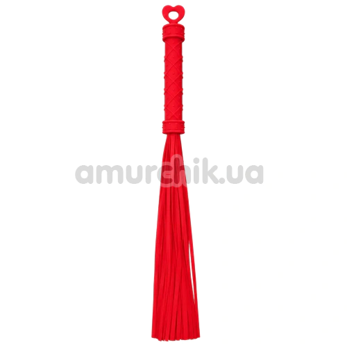 Флоггер DS Fetish Flogger Silicone Heart, красный - Фото №1