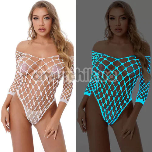 Боди Star Night Fishnet Glow Party Bodysuit, голубое