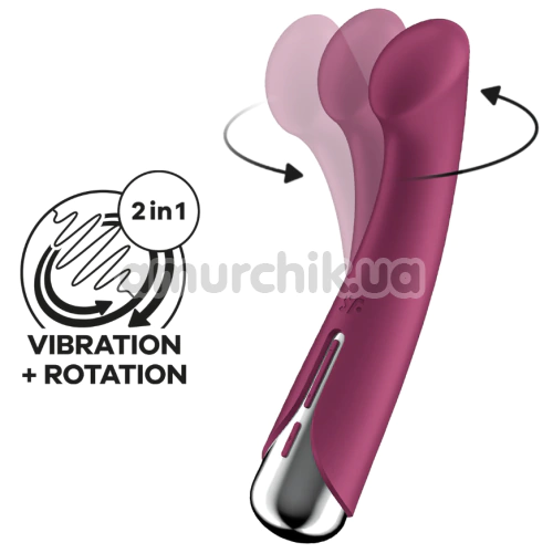 Вибратор для точки G с ротацией Satisfyer Spinning G-Spot 1, бордовый