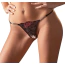Трусики-стрінги String Rose Crotchless, чорні - Фото №1