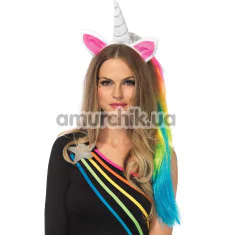 Обруч єдинорога Leg Avenue Magical Unicorn Headband with Rainbow Wig Mane, райдужний - Фото №1