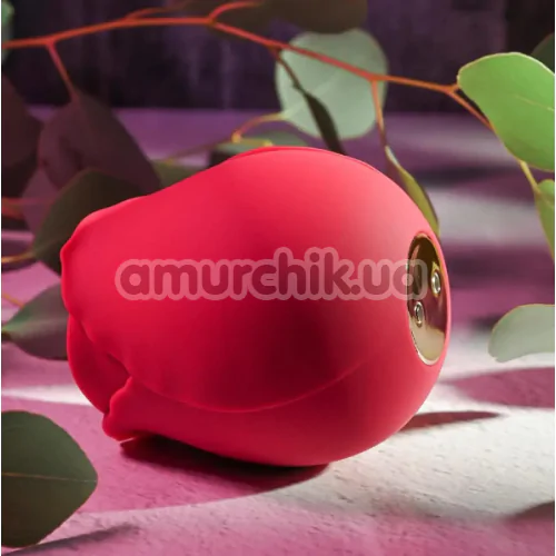 Симулятор орального секса для женщин Eve's Ravishing Rose Clit Pleaser, красный