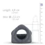 Эрекционное кольцо для члена Boners Liquid Silicone 2 in 1 Ballstretcher, серое - Фото №5