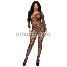 Комбінезон Leg Avenue Lycra Ringo Hole Long Sleeves Bodystocking, чорний - Фото №1