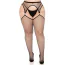 Колготки Leg Avenue Stokings With O-ring Attached Garter Belt, черные - Фото №1