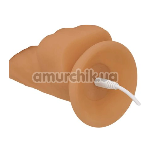 Вибратор с ротацией Addiction Naked Rotating & Vibrating Dong 8, светло-коричневый