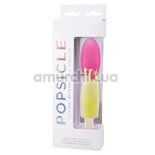 Вибратор Popsicle, желто-розовый