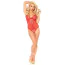 Боді Leg Avenue Lace And Sheer Mesh Teddy, червоне - Фото №3
