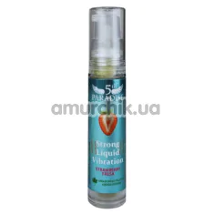 Збуджуючий гель з ефектом вібрації 5th Paradise Strong Liquid Vibration Strawberry, 10 мл - Фото №1