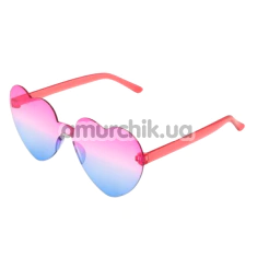 Окуляри-сердечки Diverty Sex Party Heart Glasses, рожево-блакитні - Фото №1