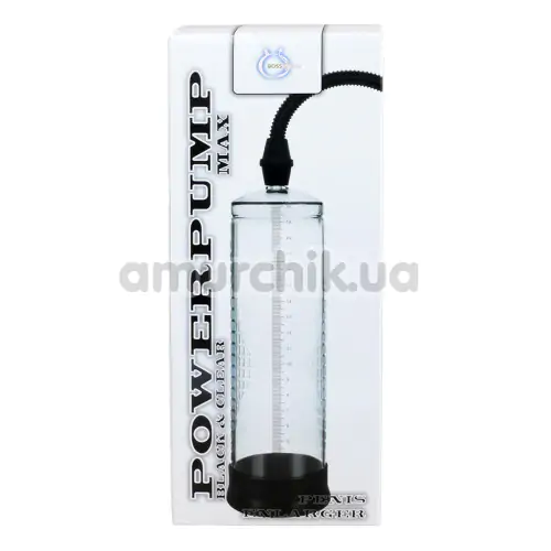 Вакуумна помпа для члена Powerpump Max Penis Enlarger, прозора