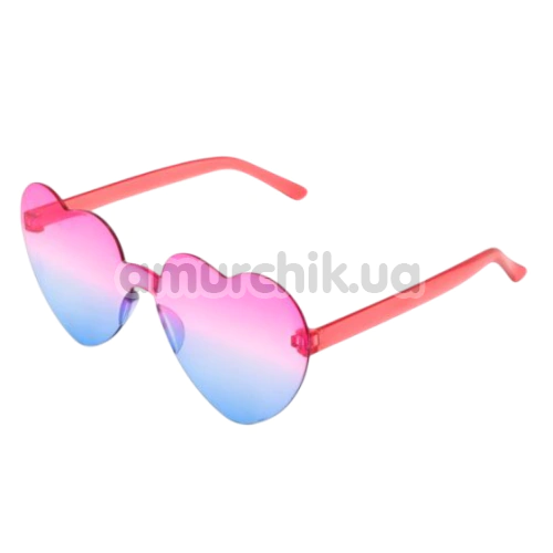 Очки-сердечки Diverty Sex Party Heart Glasses, розово-голубые