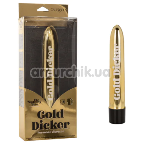 Вибратор Naughty Bits Gold Dicker, золотой