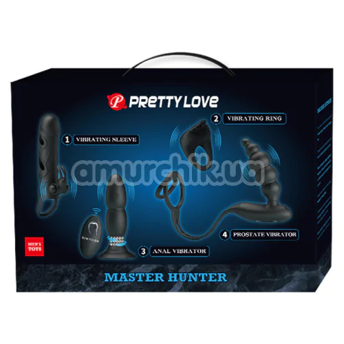 Набор секс-игрушек Pretty Love Master Hunter, черный