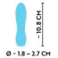 Вібратор Mini Vibrator Cuties 554219, блакитний - Фото №7