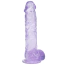 Фаллоимитатор Realrock Crystal Clear Dildo Realistic 5, фиолетовый - Фото №2