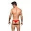 Трусы-стринги мужские Microfiber Lace-Up Low-Rise Thong, красные - Фото №2