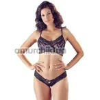 Комплект Cottelli Lingerie 2213656 черный: бюстгальтер + трусики - Фото №1