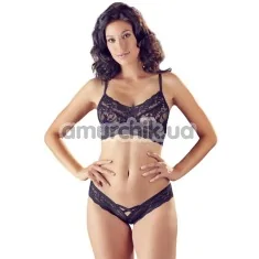 Комплект Cottelli Lingerie 2213656 черный: бюстгальтер + трусики - Фото №1