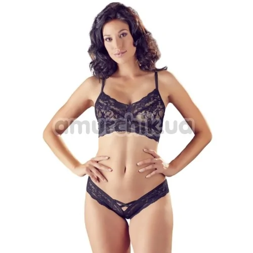 Комплект Cottelli Lingerie 2213656 черный: бюстгальтер + трусики - Фото №1