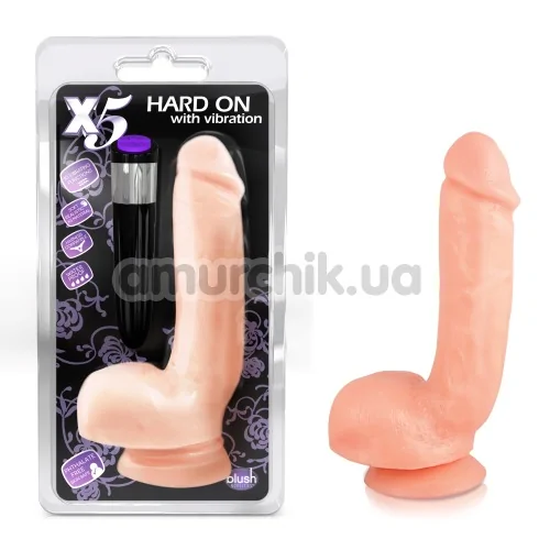 Вибратор X5 Hard On With Vibration, телесный