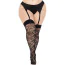 Панчохи Leg Avenue Wild Rose Net Thigh Highs, чорні - Фото №6