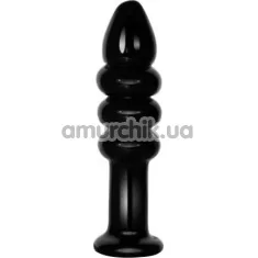 Анальная пробка Love Toy Glass Romance Dildo, черная - Фото №1