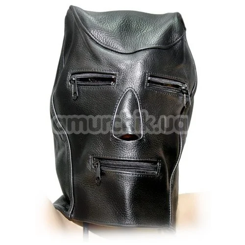 Маска с молниями закрытая Spade, черная