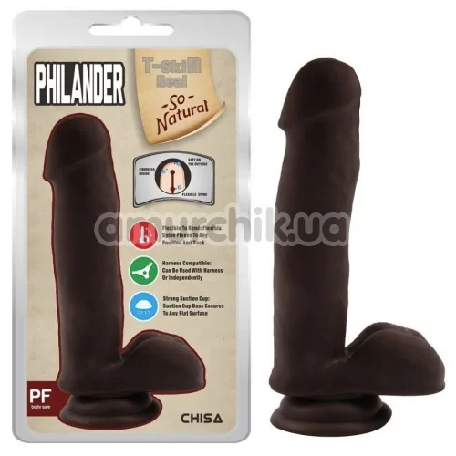 Фаллоимитатор Philander, коричневый