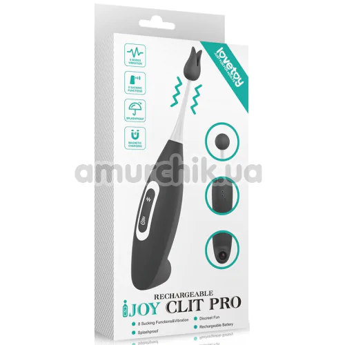 Кліторальний вібратор з вакуумним стимулятором IJOY Rechargeable Clit Pro, чорний