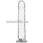 Фаллоимитатор Addiction Crystal Vertical Dong 8 + вибропуля Power Bullet, прозрачный - Фото №1